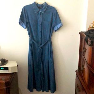 Who What Wear 100% Cotton Denim Dress Large
